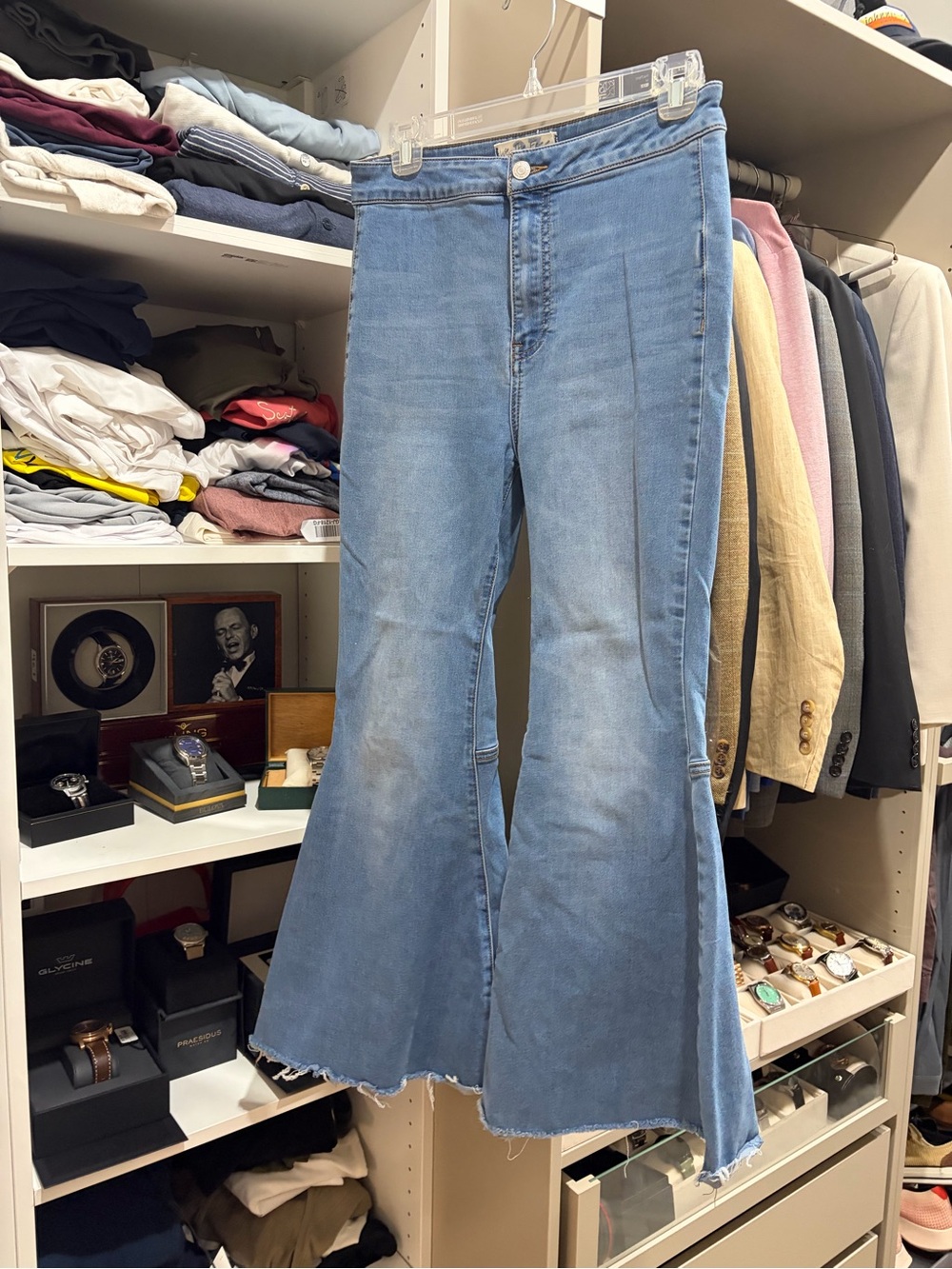 We The Free Light Blue High-Rise Flare Jeans